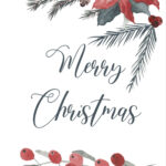 Vertical Watercolor Merry Christmas Card | Free Iwork Templates Within Christmas Card Template Vertical