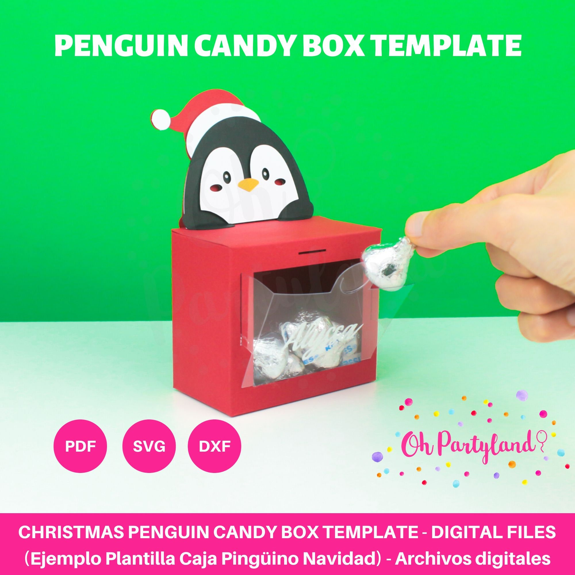 Weihnachtspinguin Candy Box Svg-, Dxf- Und Pdf-Dateien pertaining to Christmas Candy Box Template