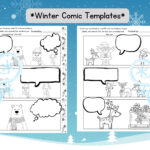 Winter Writing Activity, Comic Lesson, Templates   Etsy Intended For Christmas Comic Strip Template