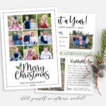 Year In Review Photo Christmas Card Template 5X7 (Corjl) For Christmas Card Year In Review Template