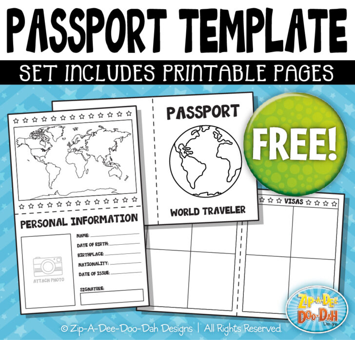 Christmas Around the World Passport Template Free