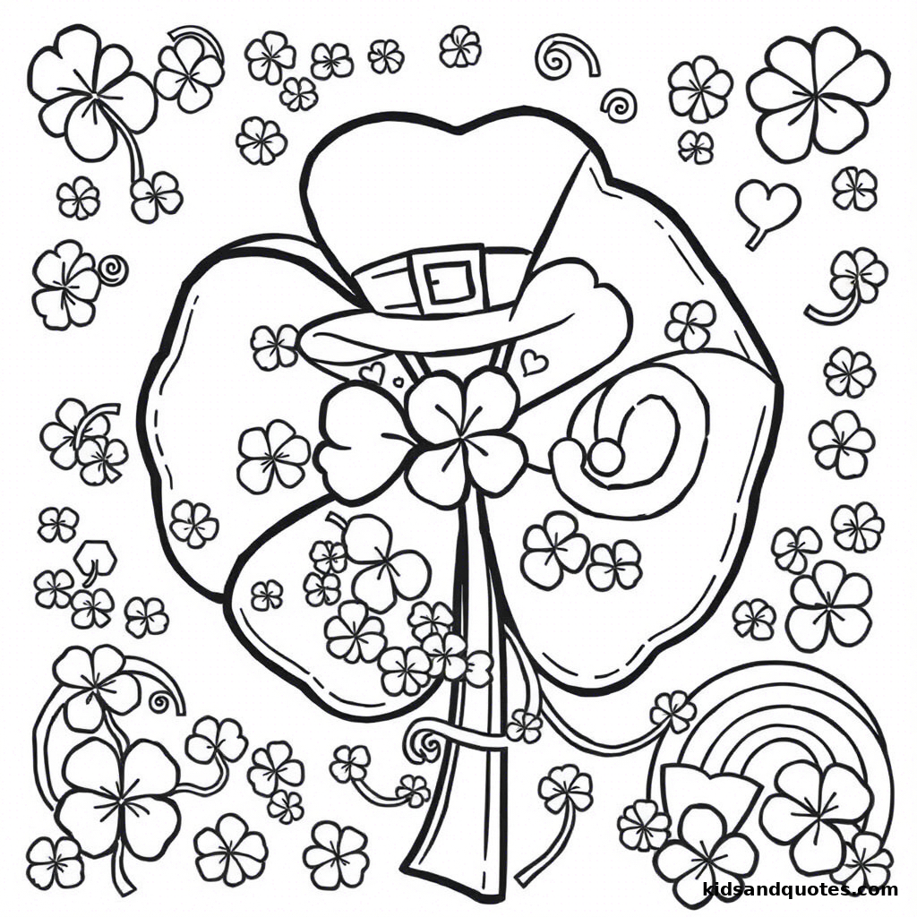 11 Must-Have Shamrock Coloring Pages (Free Printables To Download pertaining to Shamrock Whimscal Template Black And White