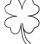 12 Cute Four Leaf Clover Printable Templates (Free!)   Cassie Within 4 Leaf Shamrock Template