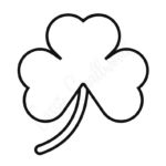 12 Unique Shamrock Templates (Free Printable)   Cassie Smallwood In Black And White Shamrock Template