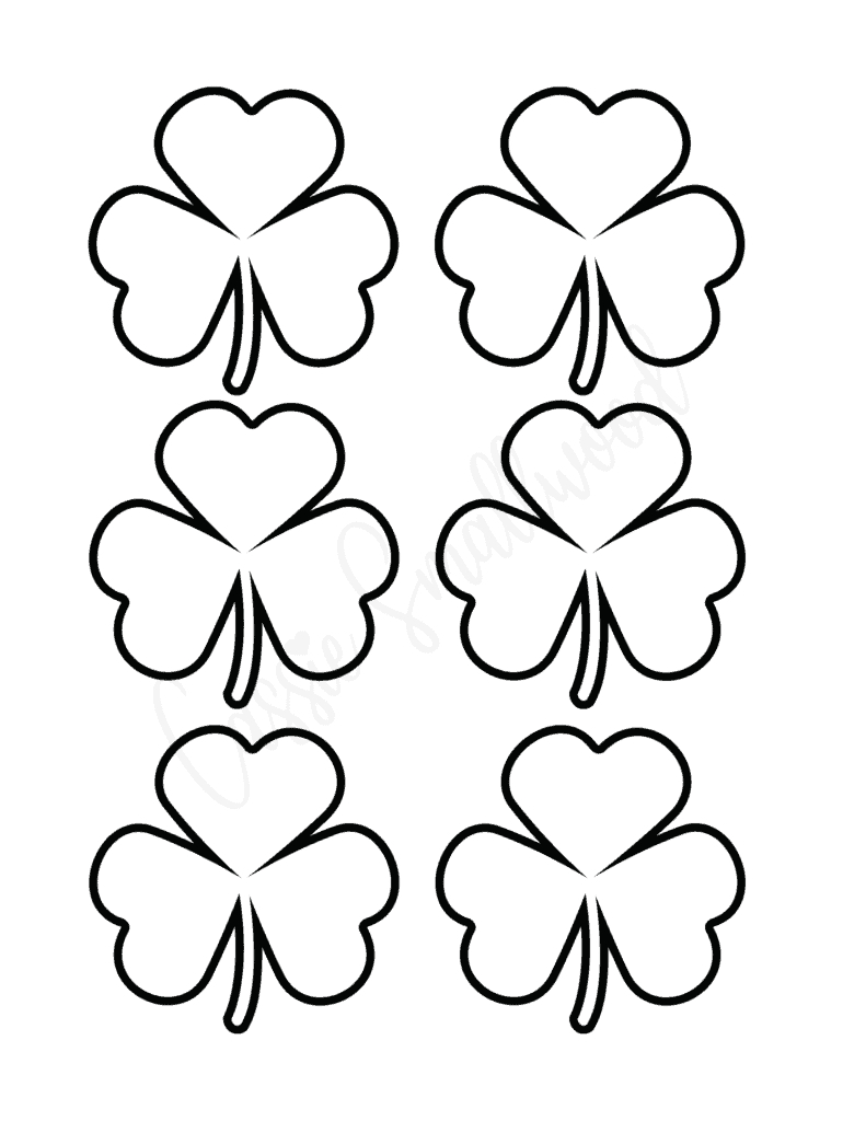 12 Unique Shamrock Templates (Free Printable) - Cassie Smallwood in Shamrock Cut Out Template