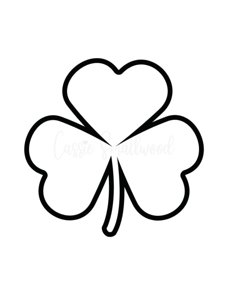 Small Shamrock Printable Template