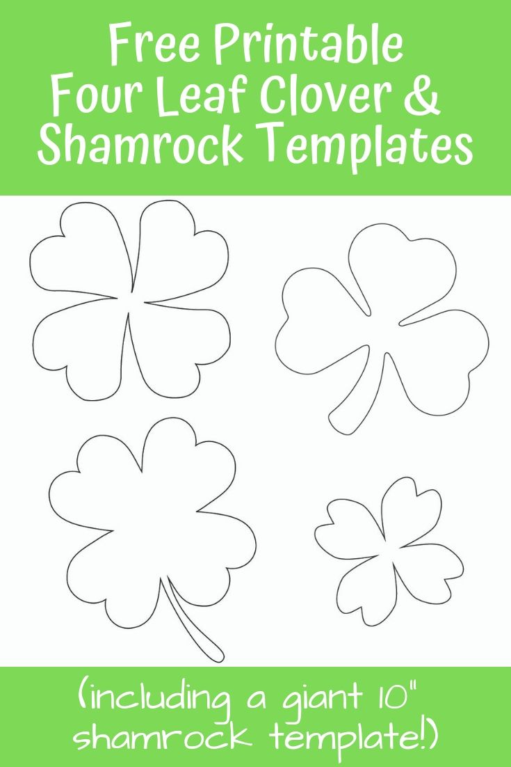 15+ Free Printable Four Leaf Clover &amp;amp; Shamrock Templates for Blank Shamrock Template Im Lucky Because Happy St Patricks Day