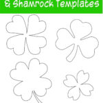 15+ Free Printable Four Leaf Clover & Shamrock Templates   The Intended For Shamrock Template No Stem