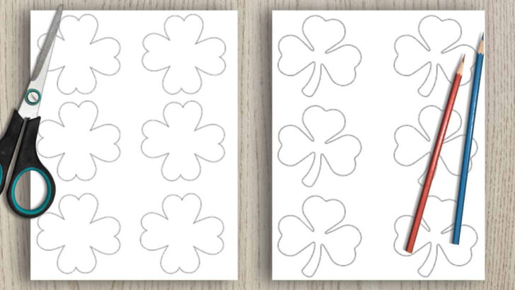 Shamrock 4 Leaf Clover Template