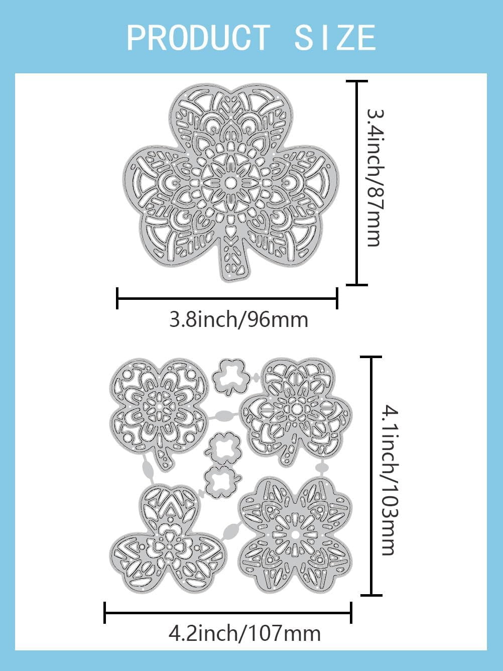 2Pcs Saint Patrick&amp;#039;S Day Shamrock Metal Die Cuts Clover Diy Craft pertaining to Diy St Patrick&amp;amp;#039;s Day Shamrock Templates