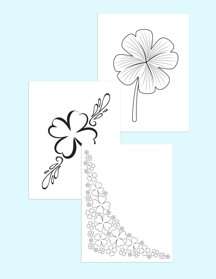 Fancy Shamrock Tracing Template