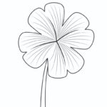 3 Free Printable Four Leaf Clover Drawings Within Fancy Shamrock Tracing Template