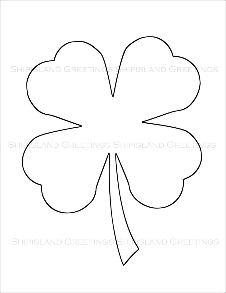 Black And White Shamrock Template