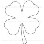 8.5 Inch Shamrock Template Large Printable Shamrock St. Patrick'S Inside Four Leaf Shamrock Template