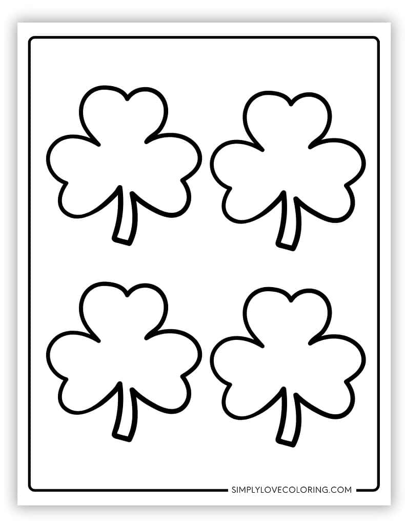 96 Shamrock Template Printables (Free Pdf Downloads) - Simply Love inside Shamrock Template to Colour