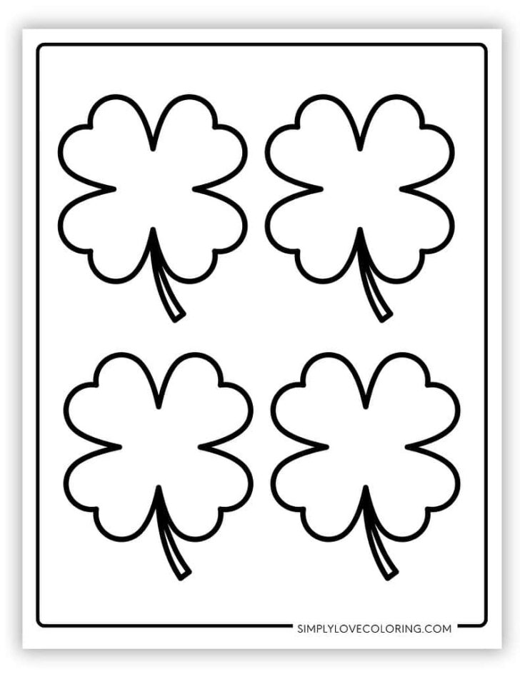 Four Leaf Shamrock Template