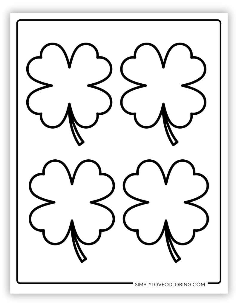 96 Shamrock Template Printables (Free Pdf Downloads) - Simply Love within 4 Leaf Shamrock Template
