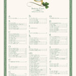 Celtic And Irish Wispy Shamrock Wedding Seating Chart   Documents In Free Printable Template Wedding Program With Shamrocks