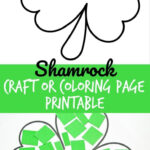 Cut And Paste Shamrock Template Or Coloring Page With Regard To Cut And Paste Shamrock Template