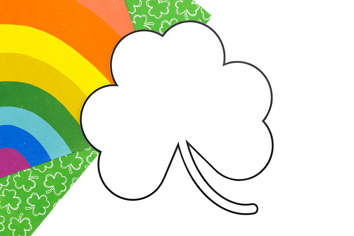 Easy Tissue Paper Shamrock For Kids - Fireflies And Mud Pies pertaining to Rainbow With Shamrock Template