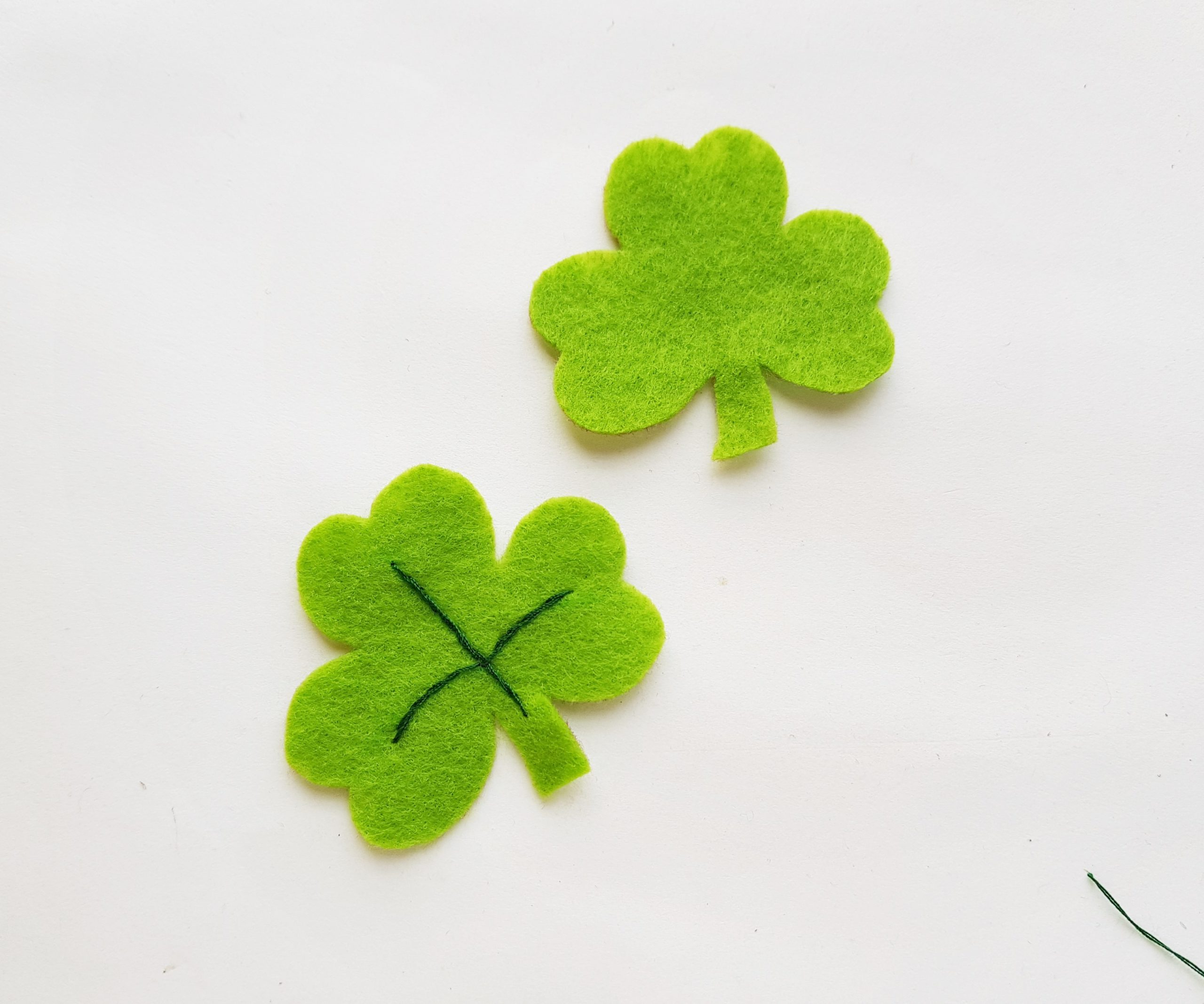 Felt Shamrock Craft For Kids - The-Gingerbread-House.co.uk regarding 3 Leaf Shamrock Template Sewing