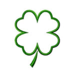 Four Leaf Clover Embroidery Design   Lucky Shamrock Clipart Throughout 4 Leaf Shamrock Template Printable Twisty Noodle
