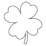 Four Leaf Clover Template (Free Printables)   The Best Ideas For Kids With Shamrock Template 4 To Page