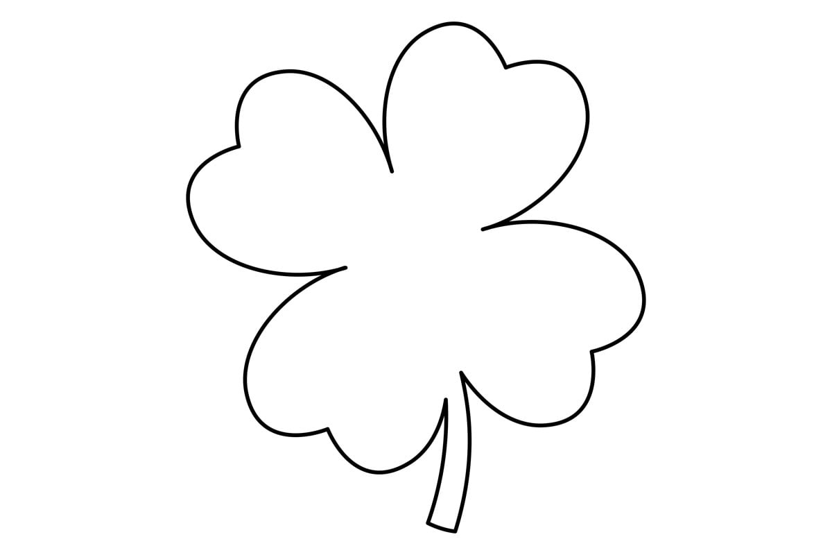 Four Leaf Clover Template (Free Printables) - The Best Ideas For Kids with Shamrock Template 4 To Page