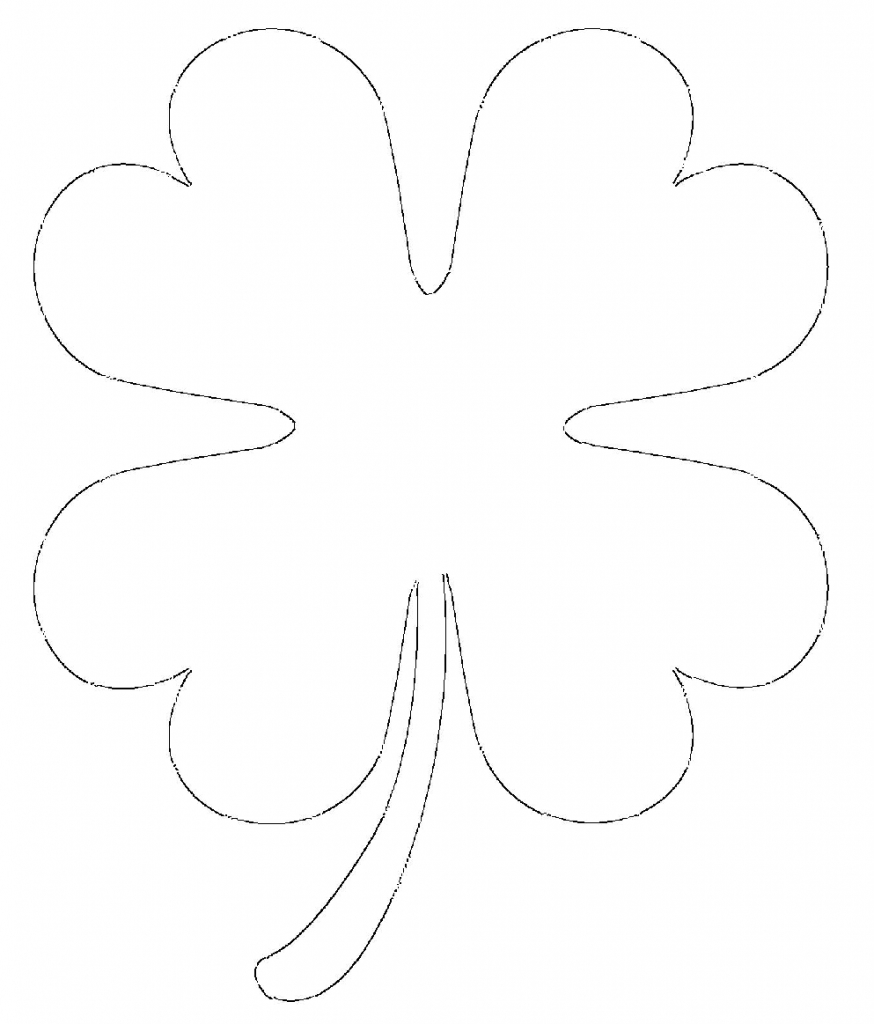Free Printable Four Leaf Clover Templates – Large & Small Patterns for Heart Shaped Shamrock Template