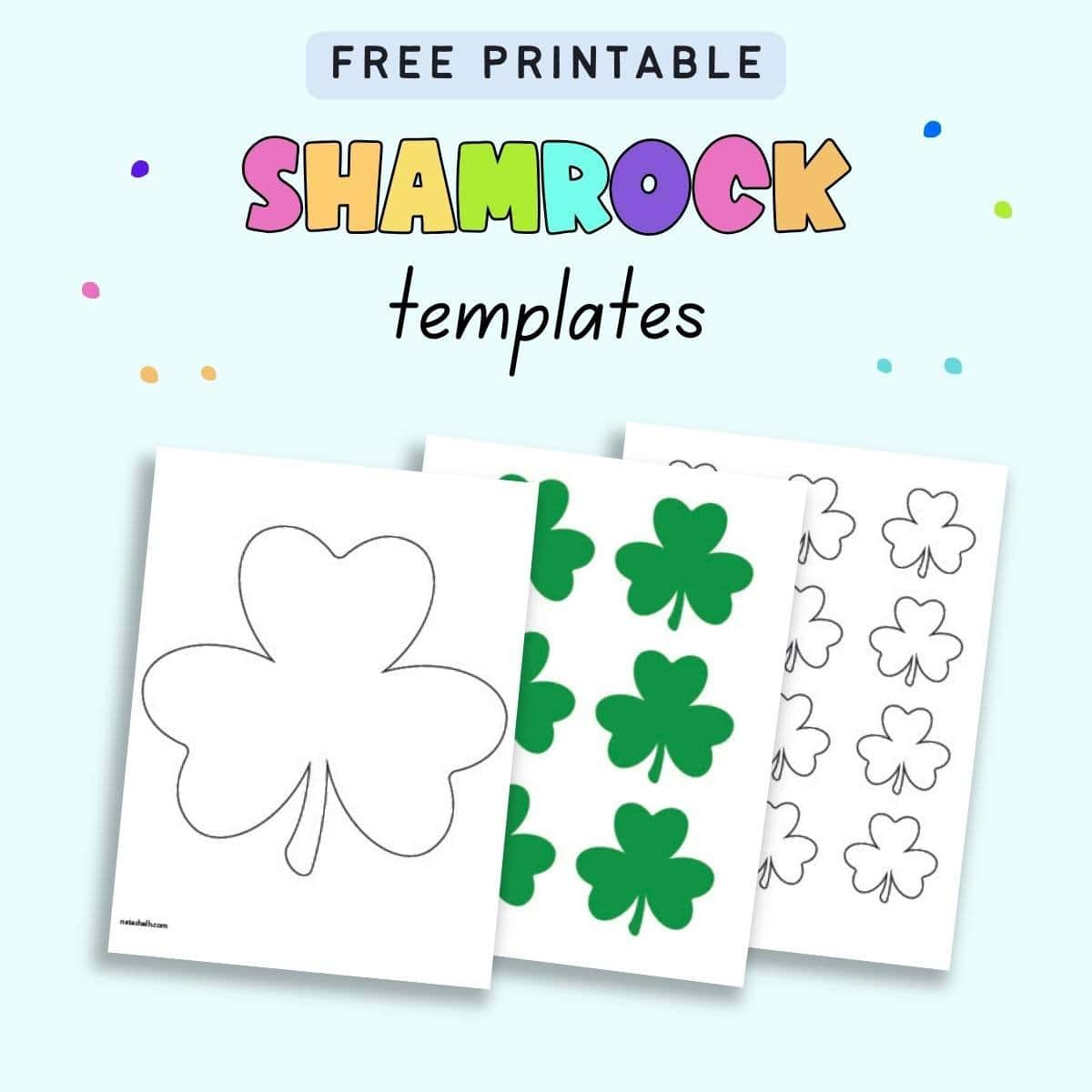 Free Printable Shamrock Patterns - The Artisan Life inside Printable Shamrock Man Template