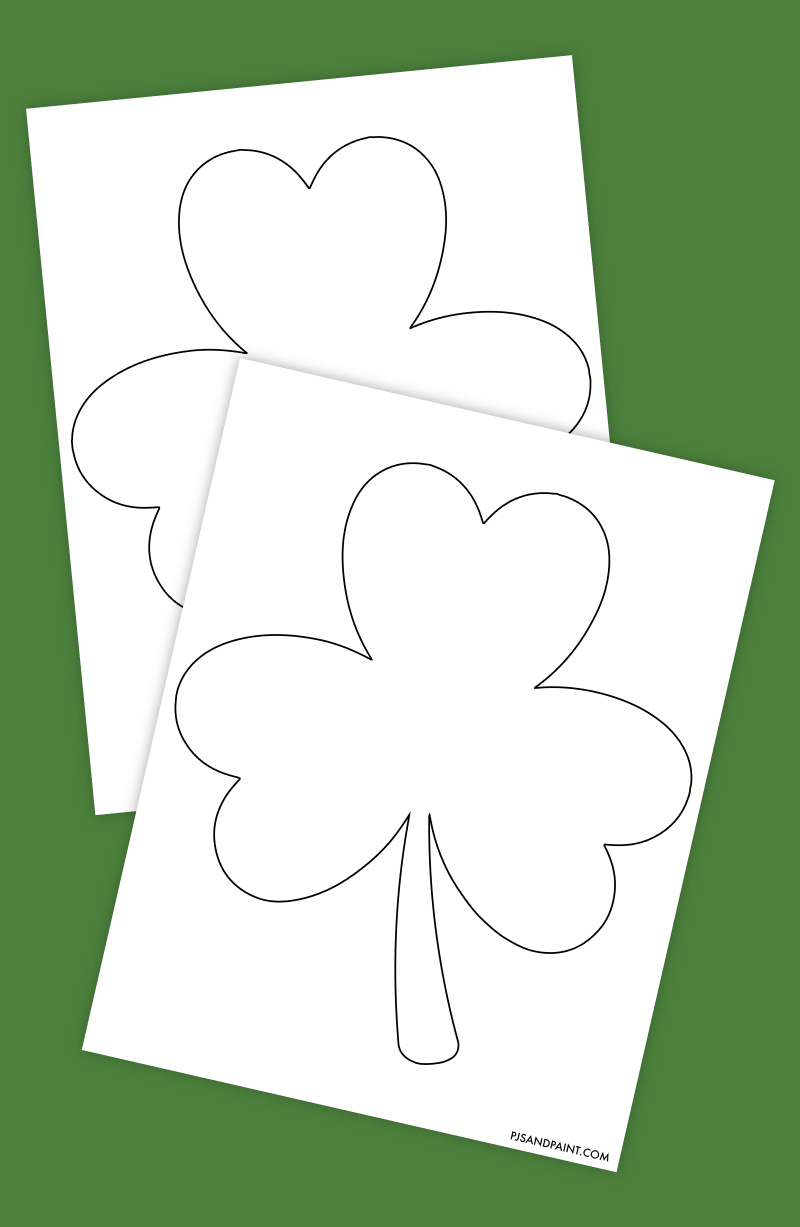 Free Printable Shamrock Template - Pjs And Paint inside Template Shamrock Full Page