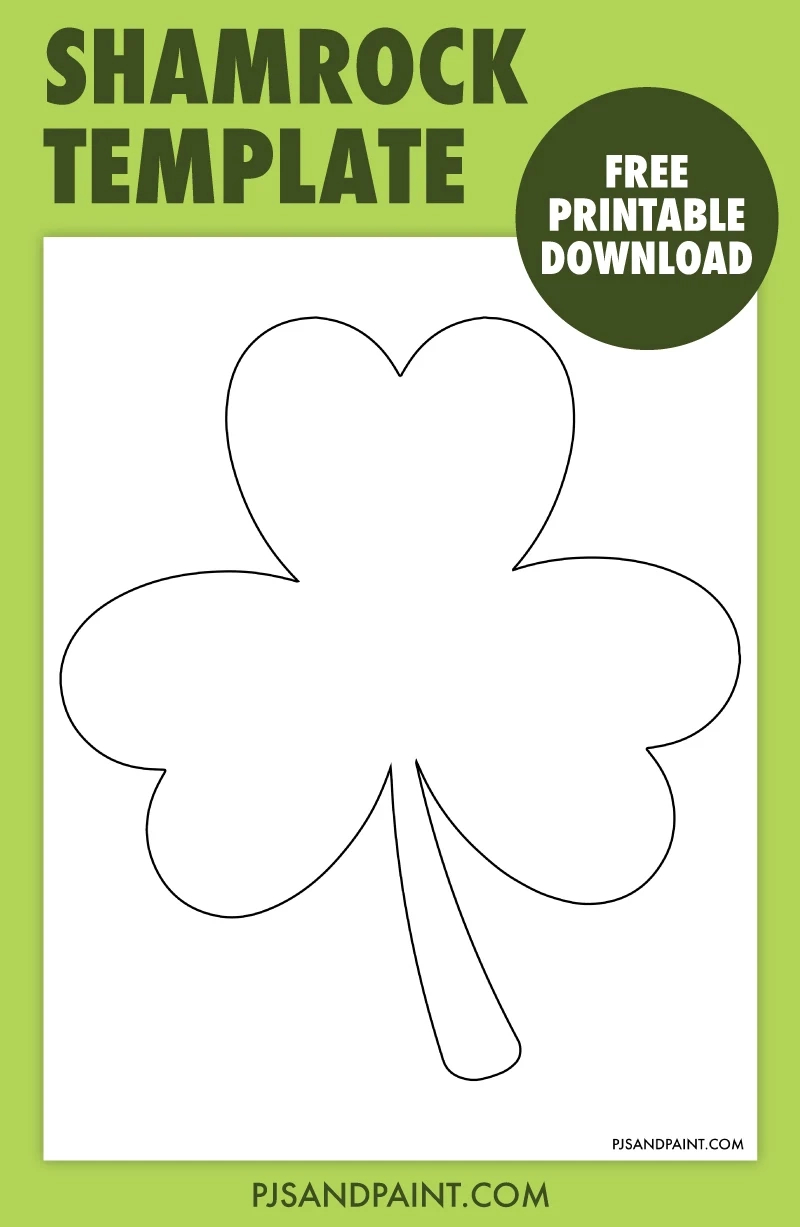 Free Printable Shamrock Template - Pjs And Paint pertaining to Free Printable Shamrock Template Printable