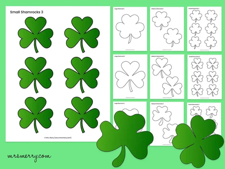 Free Template of Shamrock