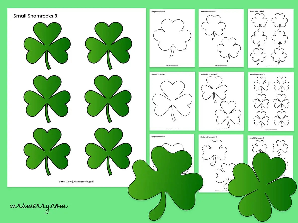 Free Printable Shamrock Templates For Crafts | Mrs. Merry throughout Shamrock Template 4 To Page