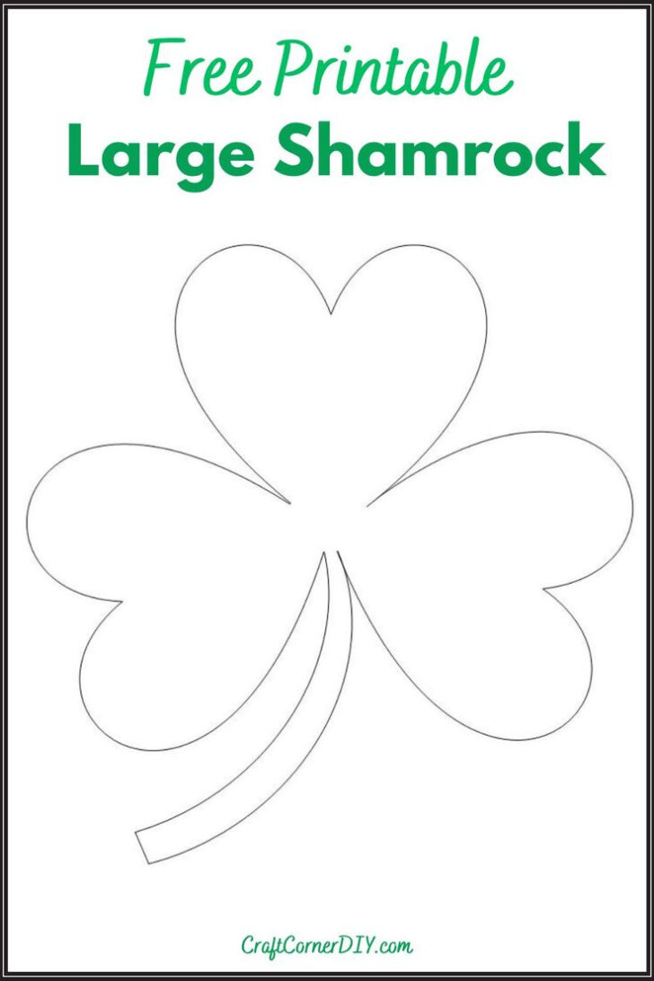 Large Shamrock Template to Print