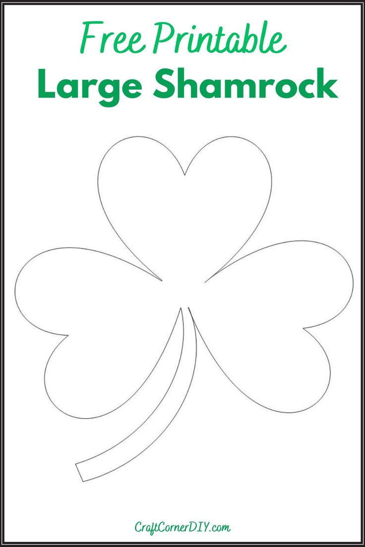 Free Printable Shamrock Templates For St. Patrick&amp;#039;S Day regarding St Patricks Shamrock Template