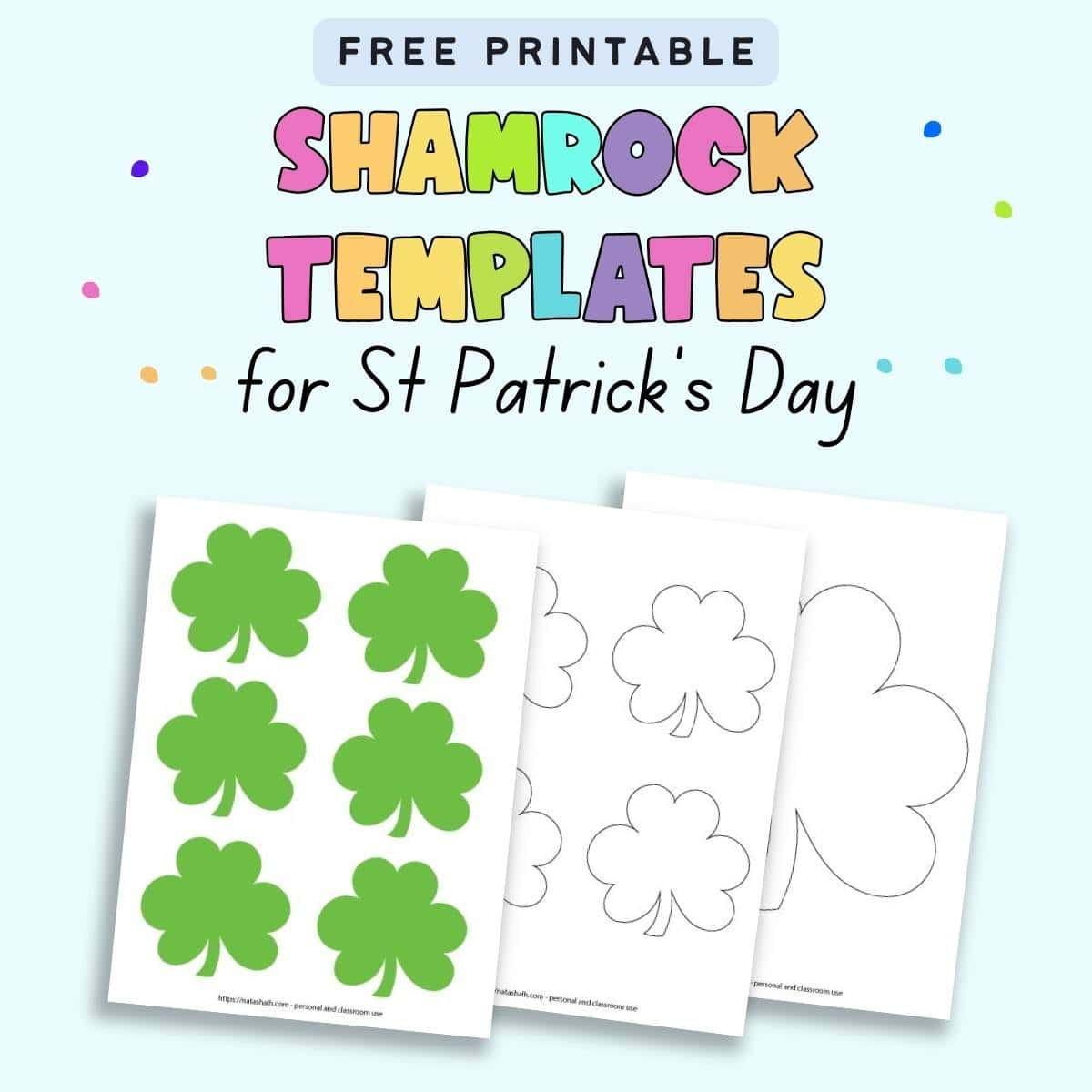 Free Printable Shamrock Templates (Includes Green Shamrocks with regard to Shamrock Template With Lines For Writing