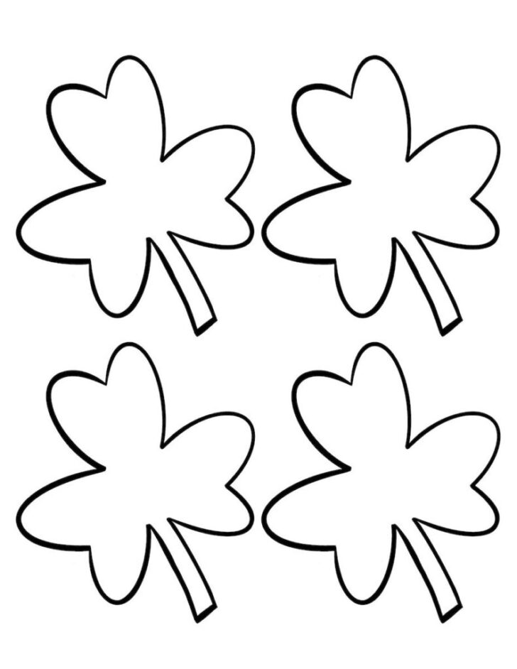 Shamrock Man Free Black And White Template