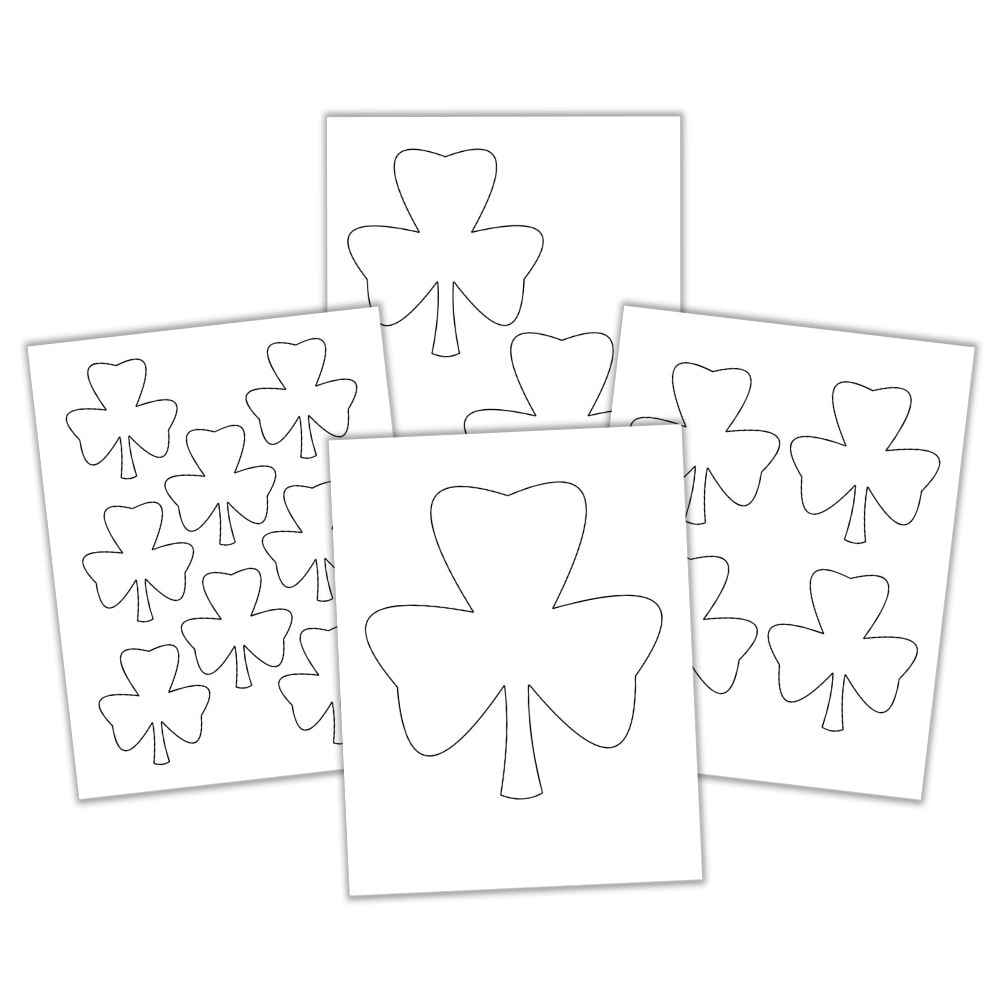 Free Shamrock &amp;amp; Four-Leaf Clover Templates (+ 11 Easy Crafts intended for Shamrock Template Various Size