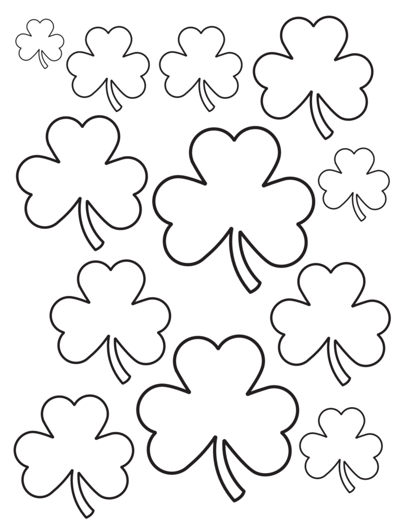 Free Shamrock Printable Bundle For St. Patrick&amp;#039;S Day throughout Shamrock Template Various Size