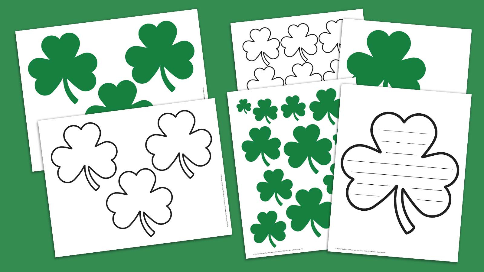 Free Shamrock Printable Bundle For St. Patrick&amp;#039;S Day within St Patricks Shamrock Template