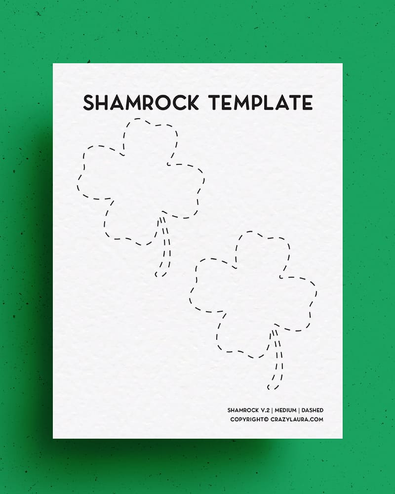 Free Shamrock Template &amp;amp; Four Leaf Clover Printables - Crazy Laura for Sideways Shamrock Cut Out Template
