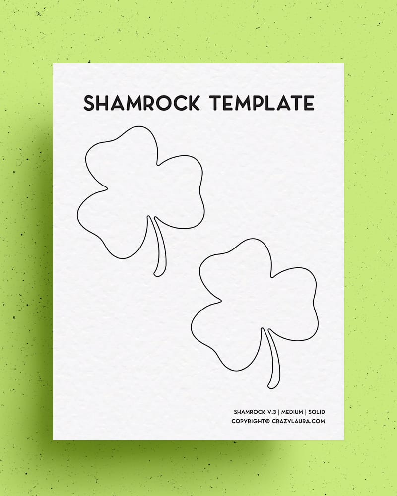 Free Shamrock Template &amp;amp; Four Leaf Clover Printables - Crazy Laura pertaining to Shamrock Template For Cake