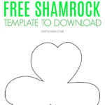 Free Shamrock Template   Pdf That'S Perfect For Kids Crafts And In St Patricks Day Shamrock Template