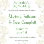 Free St. Patrick'S Wedding Day Invitation Template To Edit Online In Free Printable Template Wedding Program With Shamrocks