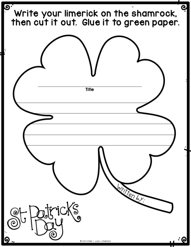 Shamrock Writing Template Free