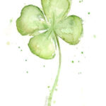 Got Lucky #Clover Within Photoshop Background Template Watercolor Shamrock
