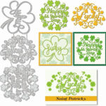 Happy Saint Patrick'S Day Die Cuts For Card Making 9.0X3.4Inch Pertaining To St Patrick's Shamrock Template
