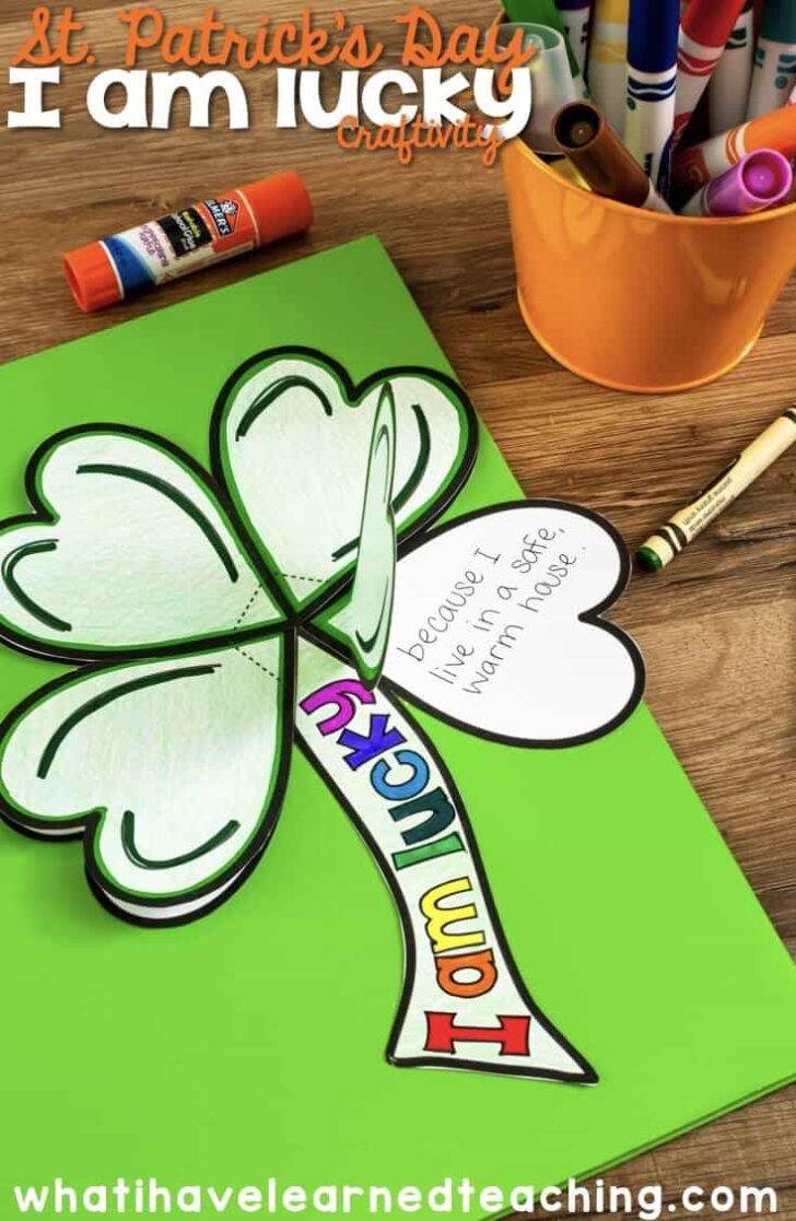 I Am Lucky Shamrock Template