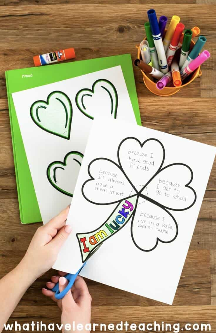 I Am Lucky St. Patrick&amp;#039;S Day Craftivity inside I Am Lucky Because Shamrock Template Free